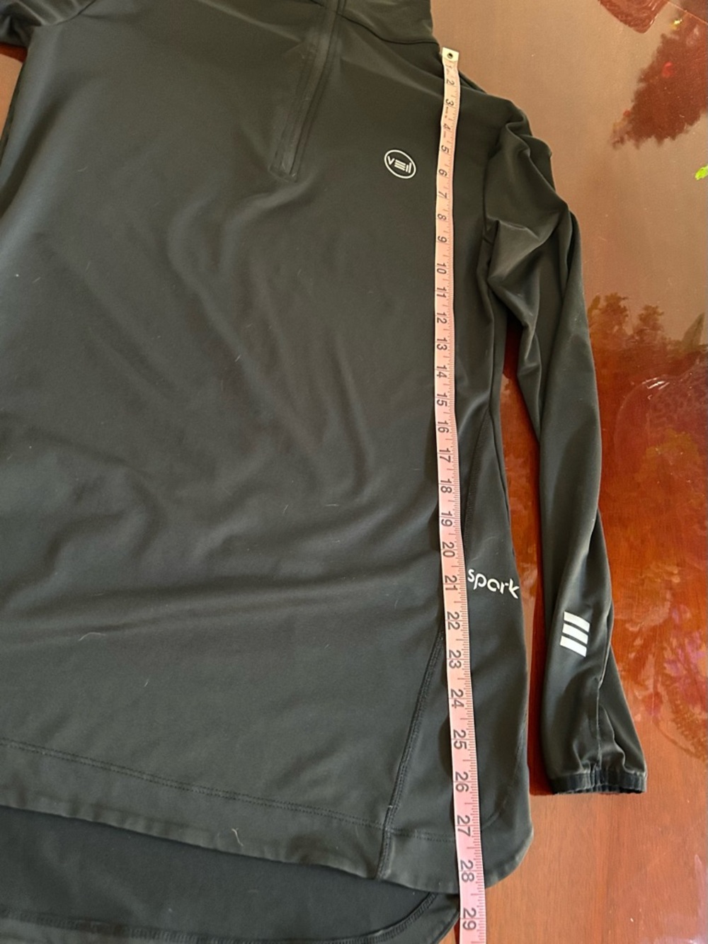 Veil Black Quarter-Zip Modest Performance Pullover - Picture 2 of 6
